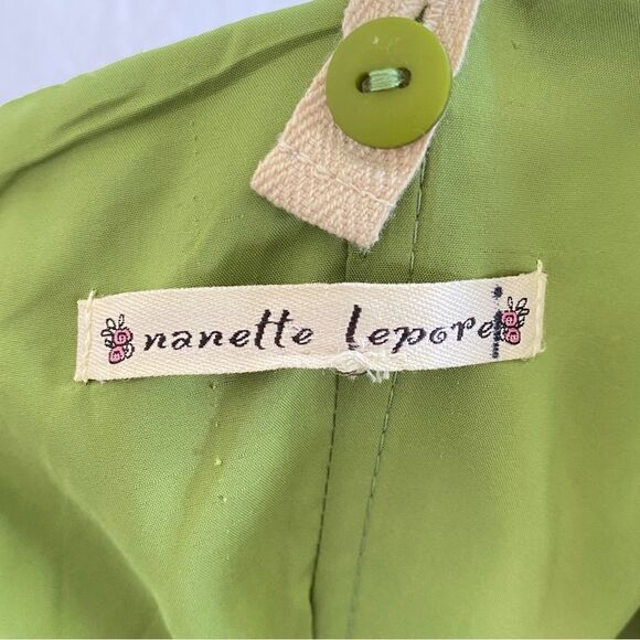 Nanette Lepore Embroidered Green Strapless Belted Midi Sheath Dress Sz S - Picture 9 of 16